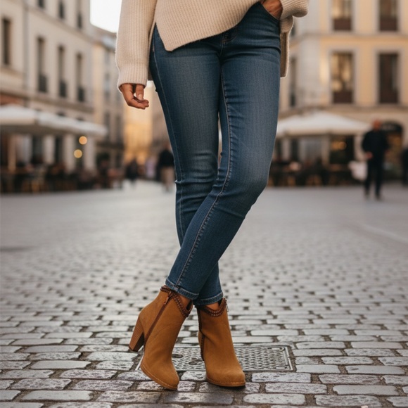 RARE Frye Madeline Trim Fringe Suede Ankle Bootie - Picture 5 of 15